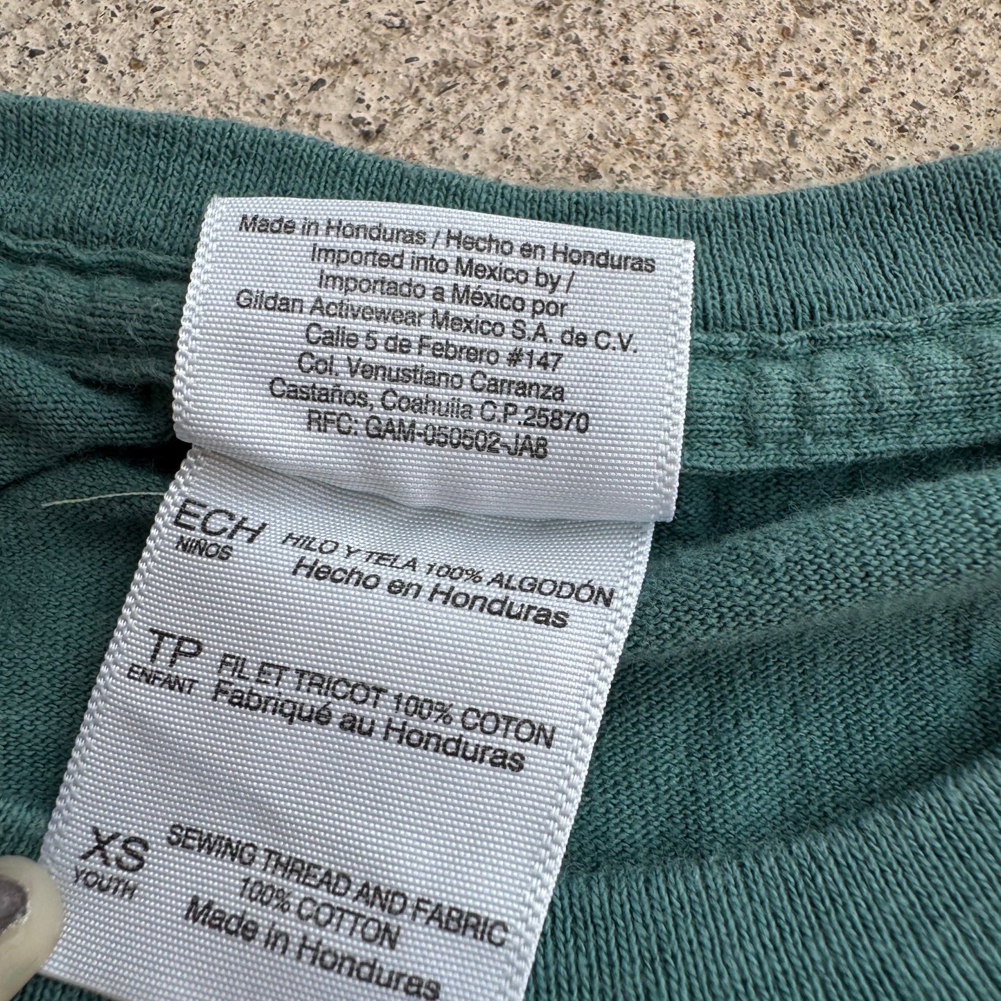 Early 2000s Kids Vintage Lizards Print Teal 100% Cotton T-Shirt XS 6-8Y Baby Tee