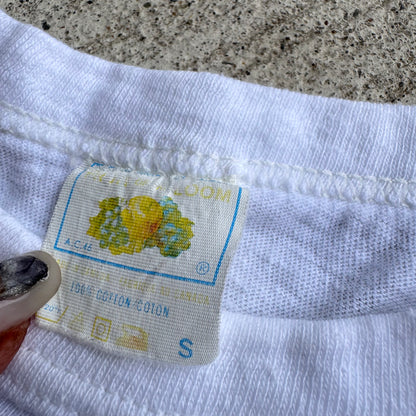 80s Kids Vintage Zoodles Animals White 100% Cotton T-Shirt S 8Y 9Y 10Y Baby Tee