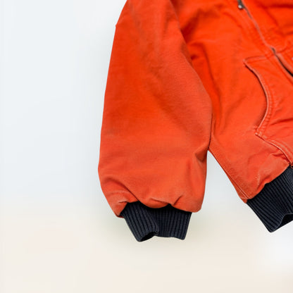 Kids Vintage Rare Color Carhartt Active Orange Safety Zip Lined Heavy Jacket S 7Y 8Y