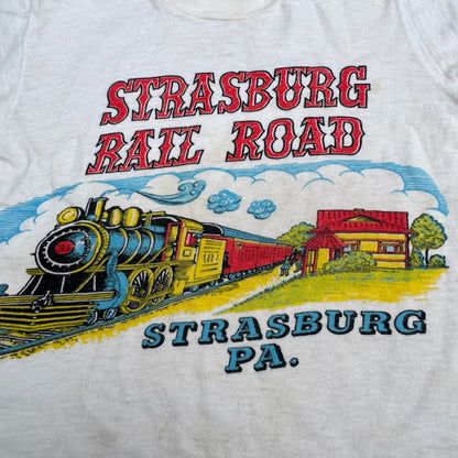 60s Kids Toddler Vintage Strasburg Rail Road PA Souvenir Single Stitch Short Sleeve T-Shirt 2T 3T 4Y