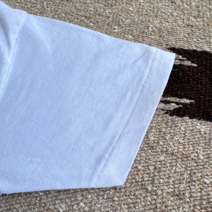 80s 90s Kids Mickey Cowboy Omak Single Stitch White T-Shirt M 10-12T Baby Tee Made In USA