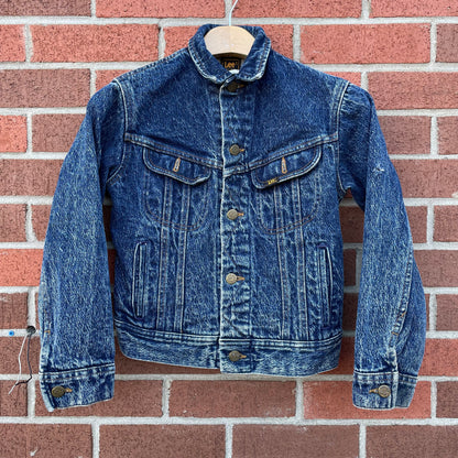 80s Vintage Kids/Teen Lee Denim Jacket Size 10-12