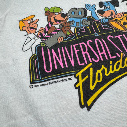 1990 Kids Toddler Vintage Universal Studios Florida Cartoon Character White Single Stitch Short Sleeve T-Shirt 2Y 3Y 4Y
