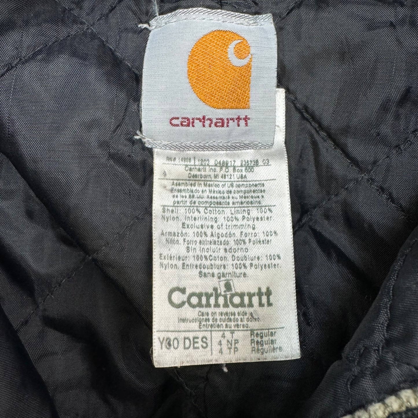 Kids Carhartt Active Faded Green insulated Jacket Size 4-5Y