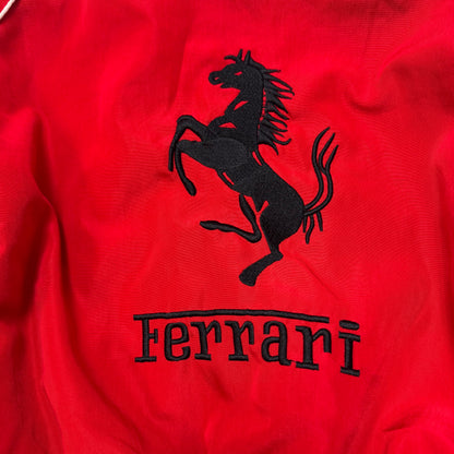 Kids Ferrari Big Back Logo Racing Red Zip Jacket With Patches XS 3Y 4Y 5Y