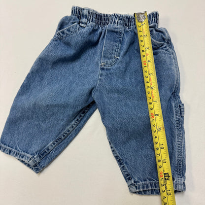 90s Kids Toddler Infant Vintage Baby B’Gosh Oshkosh Elastic Waistband Denim Pant //6m9m/