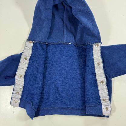 80s Kids Infant Vintage Navy University Missouri Hooded Sweatshirt With Snaps 12m 18m