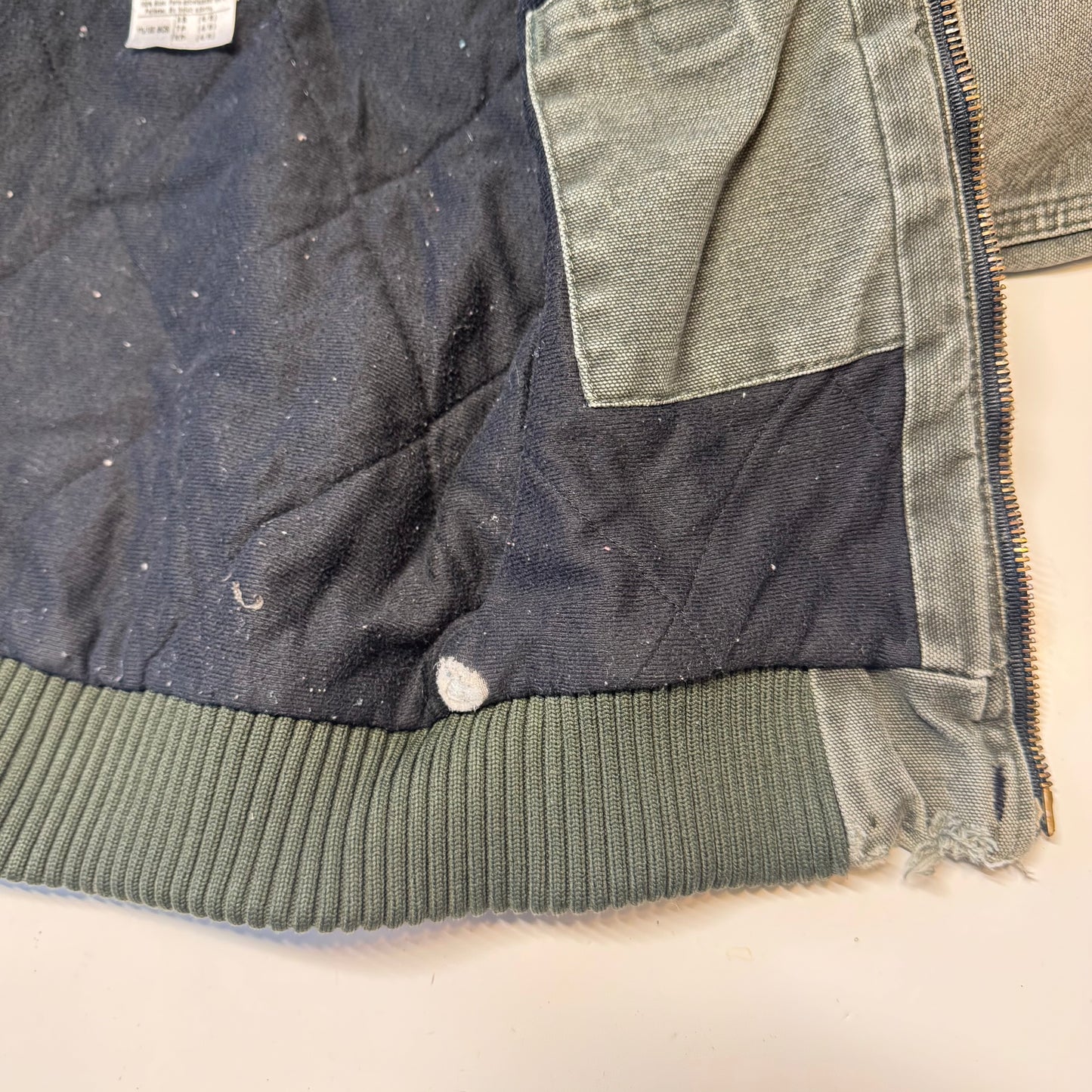 2006 Kids Toddler Vintage Active Dark Green Hooded Carhartt Jacket XS 4Y 5Y