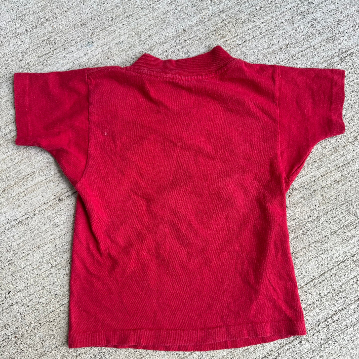 70s Kids Toddler Vintage Red Ft. Indiantown Gap Military Single Stitch Short Sleeve T-Shirt XS 2T 3T 4T Made in USA