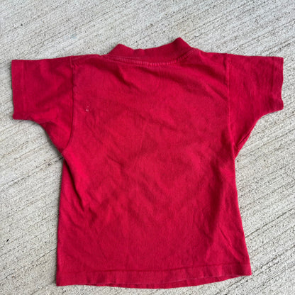 70s Kids Toddler Vintage Red Ft. Indiantown Gap Military Single Stitch Short Sleeve T-Shirt XS 2T 3T 4T Made in USA