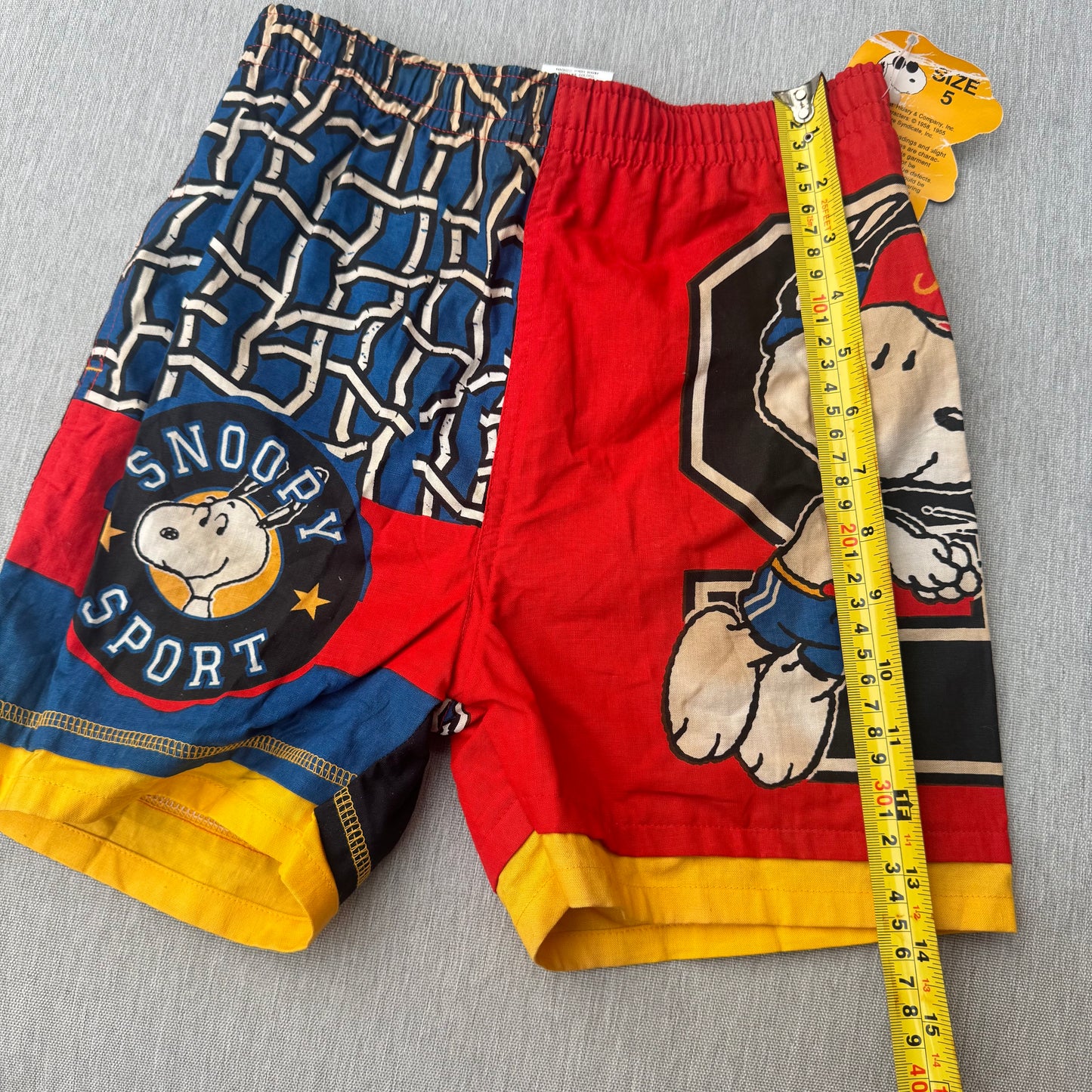 NWT Kids Vintage Snoopy Sport Swim Lined Multicolour Short With Pockets 5T