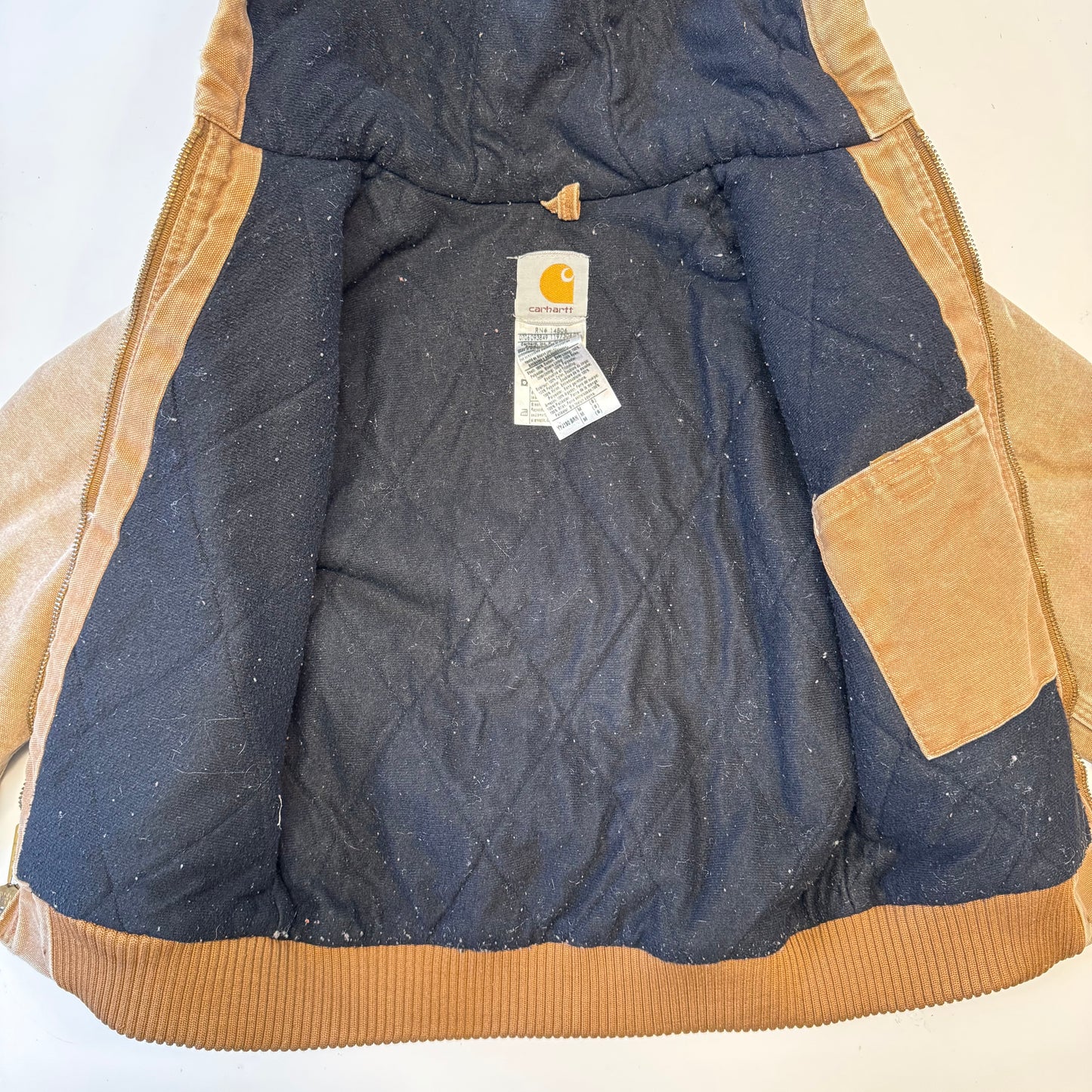 2006 Kids Vintage Carhartt Brown Hooded Active Lined Thick Hooded Jacket /M/ 8Y