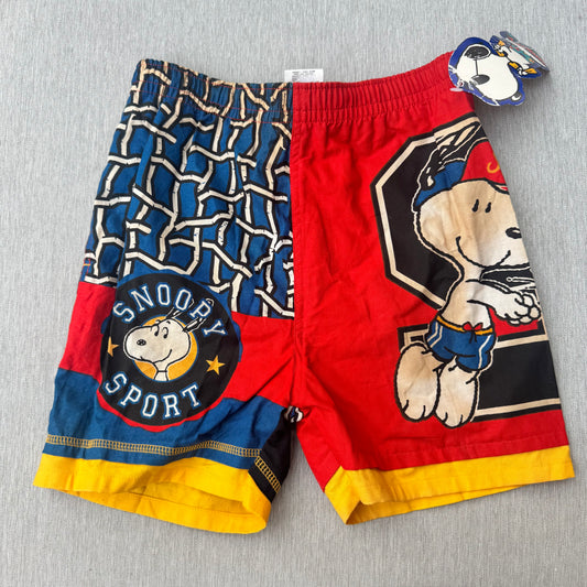 NWT Kids Vintage Snoopy Sport Swim Lined Multicolour Short With Pockets 5T