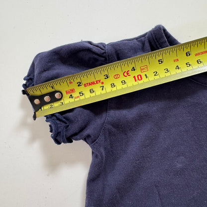 2000s Kids Girls Toddler 2 Piece  Set MLB New York Yankees Adjustable Strap Khaki Dress Baseball Pattern With Short Sleeve Navy T-Shirt 18 m