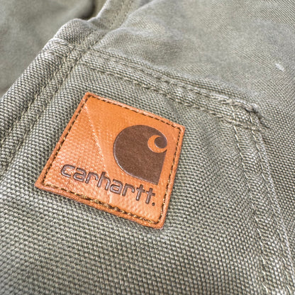 2000s Kids Army Green Active Carhartt Hooded Thick Jacket  7Y