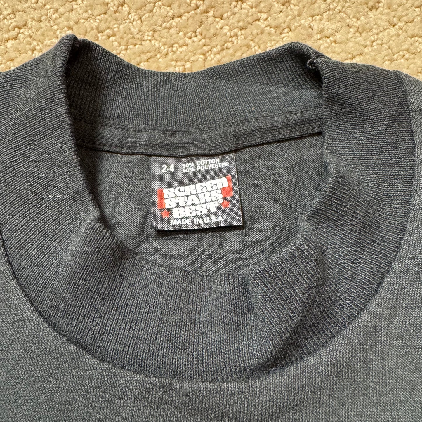 80s Kids Toddler Vintage Finny Graphic Print Screen Stars Best Black Single Stitch Short Sleeve T-Shirt 2T 3T 4Y Made in USA