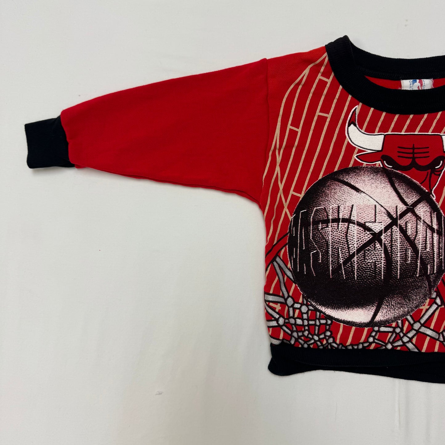 90s Kids Vintage Toddler NBA Red Chicago Bulls Long Sleeve Sweatshirt 3T Made in USA