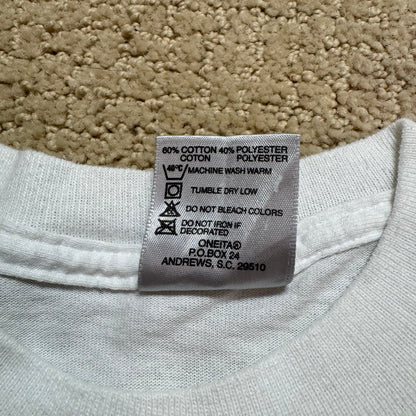 90s Kids Toddler Vintage Somebody Loves Me! Peabody Memphis Cute Cartoon Ducks on a Single Stitch Short Sleeve White  T-Shirt XS 2Y 3Y Made in USA