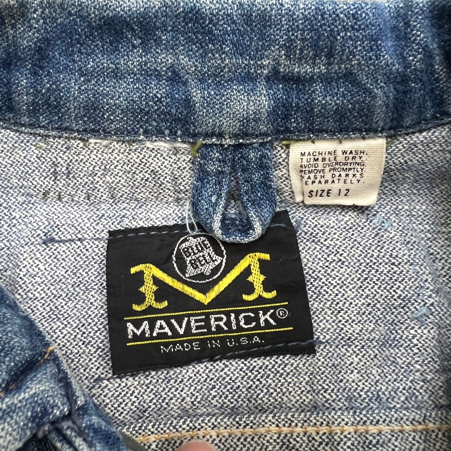 Vintage Kids Maverick Denim Vest With Patches Size 10Y