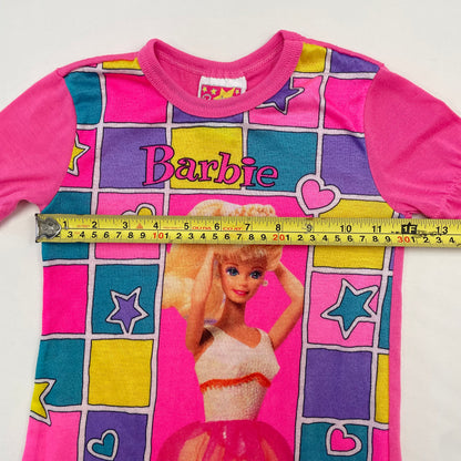 90s 1991 Kids Toddler Vintage Barbie PJ Dress / 3y 4y / 100% Polyester