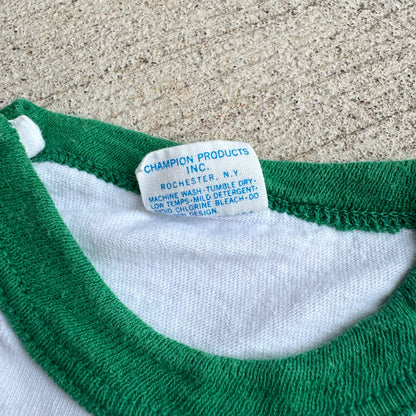 80s Kids Vintage Champion Grit Big Frog In Small Towns 100 % Cotton T-Shirt L Baby Tee Made In USA