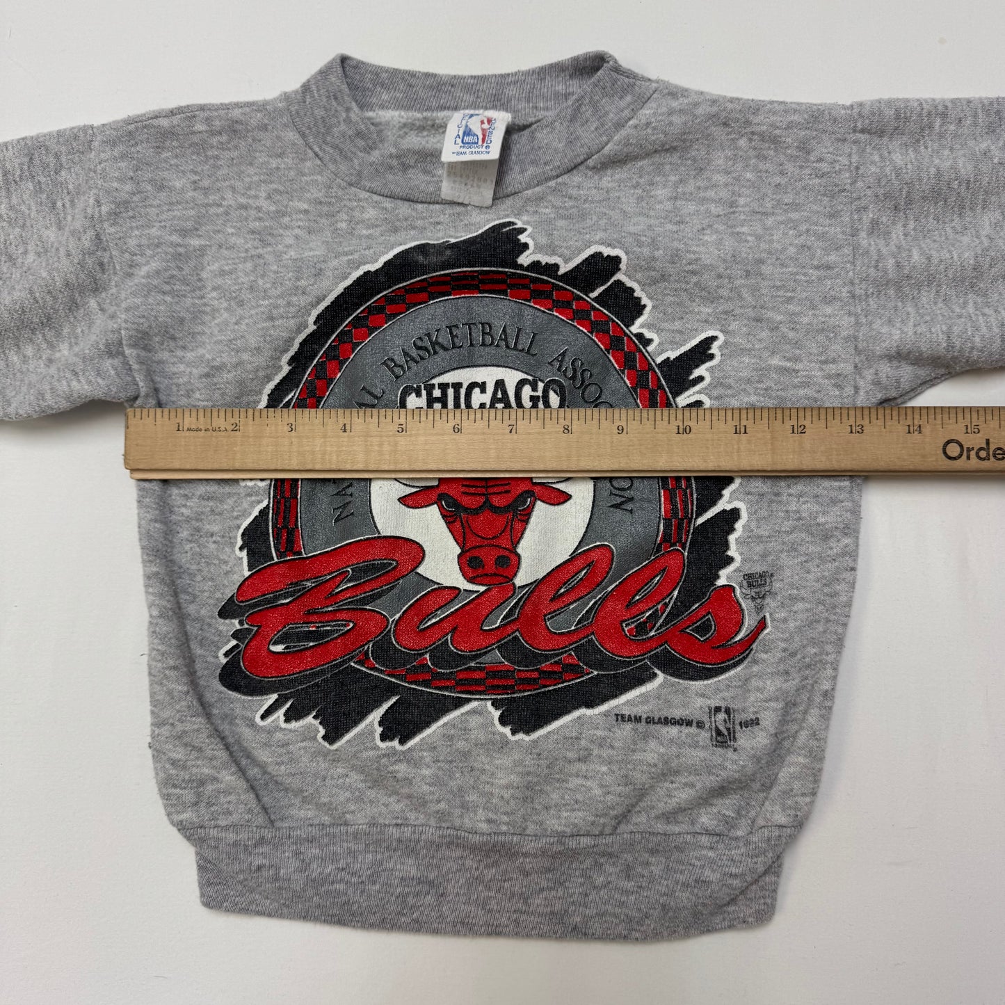 Early 90s Kids Toddler Vintage Two Tone NBA Chicago Bulls Long Sleeve Sweatshirt 4Y