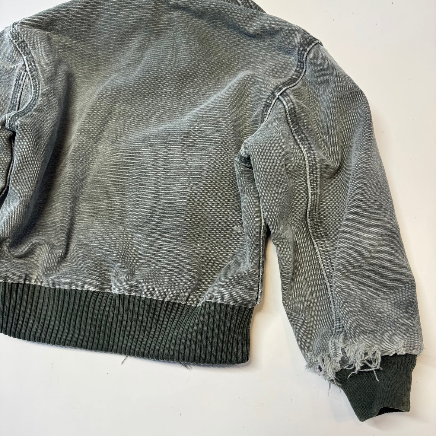 2006 Kids Toddler Vintage Active Dark Green Hooded Carhartt Jacket XS 4Y 5Y