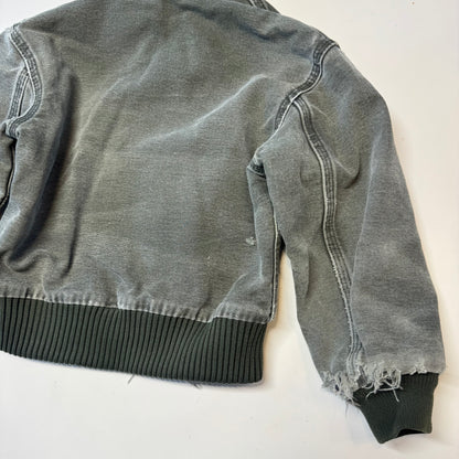 2006 Kids Toddler Vintage Active Dark Green Hooded Carhartt Jacket XS 4Y 5Y