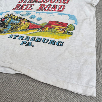 60s Kids Toddler Vintage Strasburg Rail Road PA Souvenir Single Stitch Short Sleeve T-Shirt 2T 3T 4Y