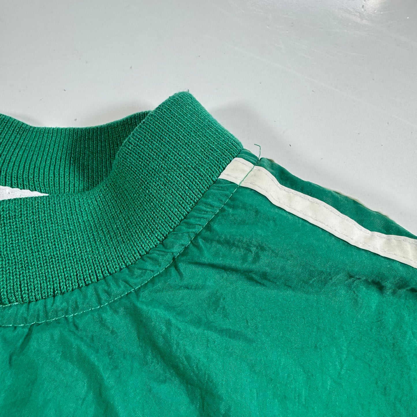 90s Kids Vintage Adidas Light Weight Green Lined Windbreaker Jacket Sweatshirt Big Logo M 5Y