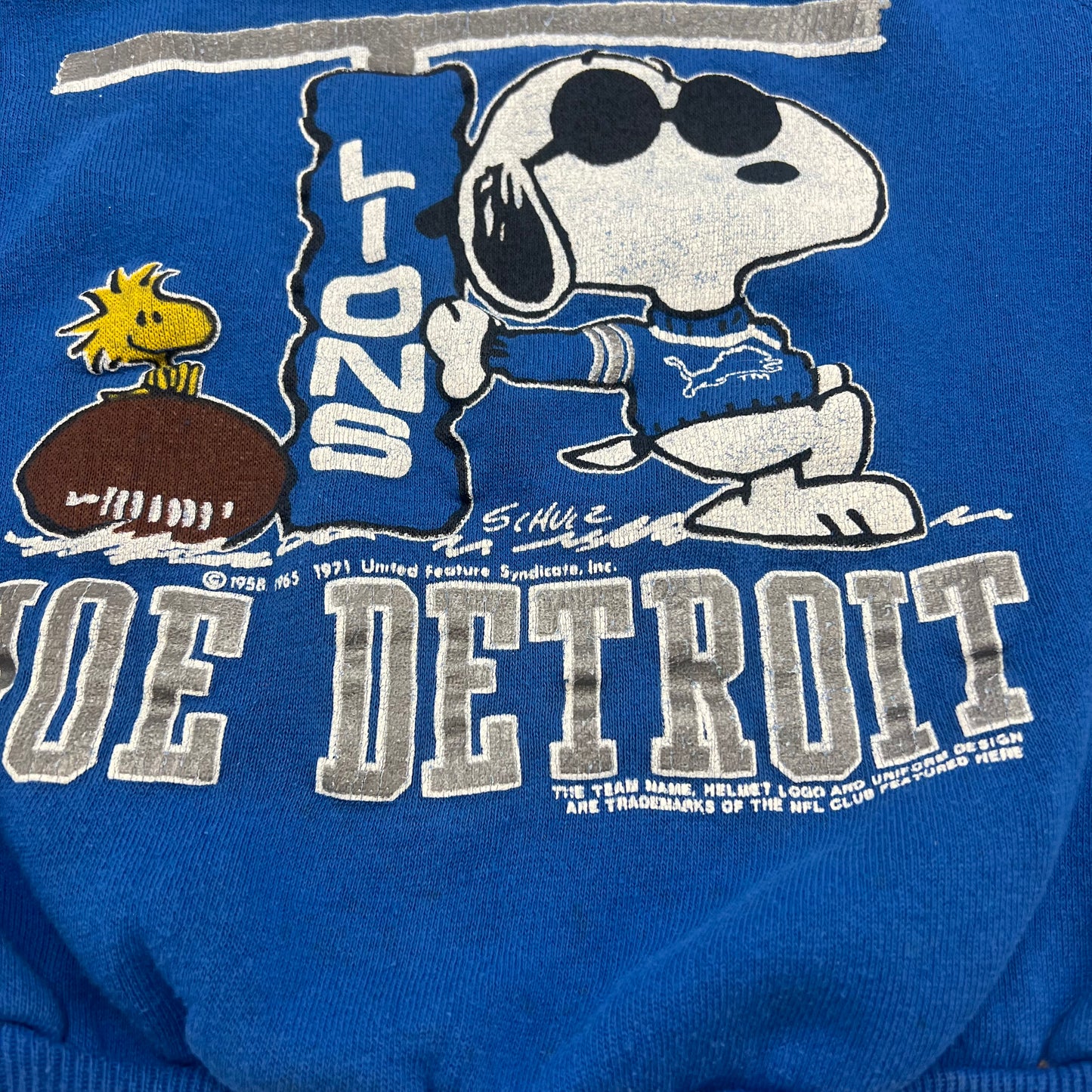 Kids Vintage Snoopy Sweat Joe Detroit Football M( 10-12Y)