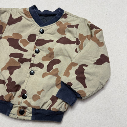 80s 90s Kids Infant Toddler Vintage Hunting Camo Snap Jacket / 18m 24m 2T
