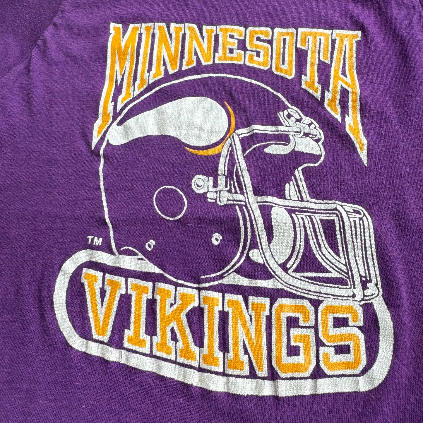 Kids Vintage Minnesota Viking Football Purple T-Shirt 5Y 7Y