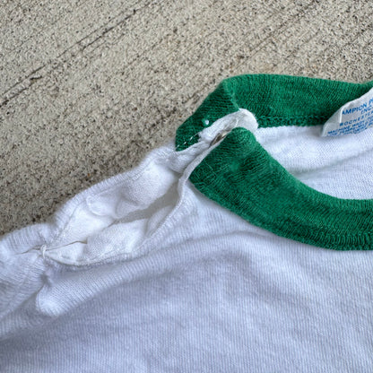 80s Kids Vintage Champion Grit Big Frog In Small Towns 100 % Cotton T-Shirt L Baby Tee Made In USA