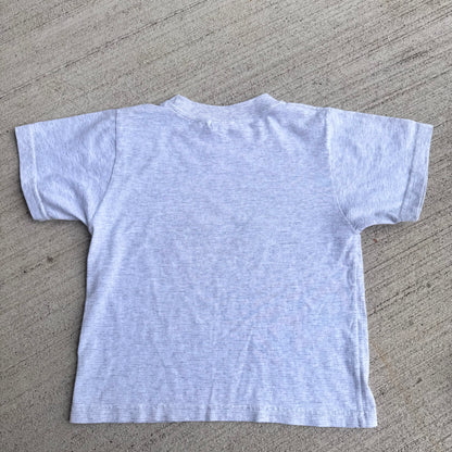 Kids Vintage Frogs Jumping Gray 50/50 T-Shirt L 6Y 7Y 8Y Baby Tee Made in USA