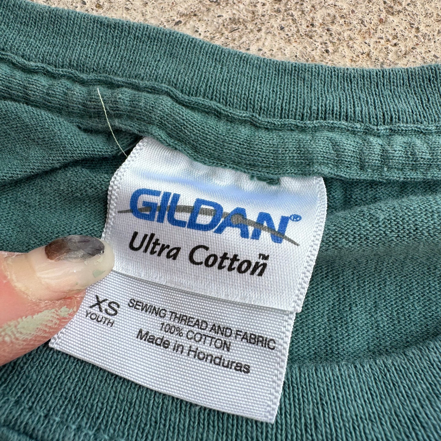 Early 2000s Kids Vintage Lizards Print Teal 100% Cotton T-Shirt XS 6-8Y Baby Tee