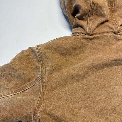 2005 Kids Active Brown Carhartt Lined Thick Warm Hooded Jacket M 8Y