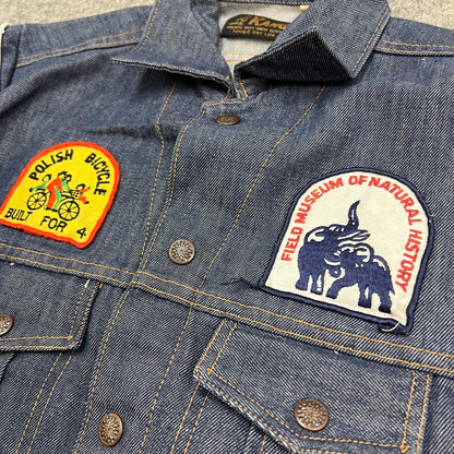 Vintage Youth 70‘s Kang Denim Jacket With Patches size 16Y