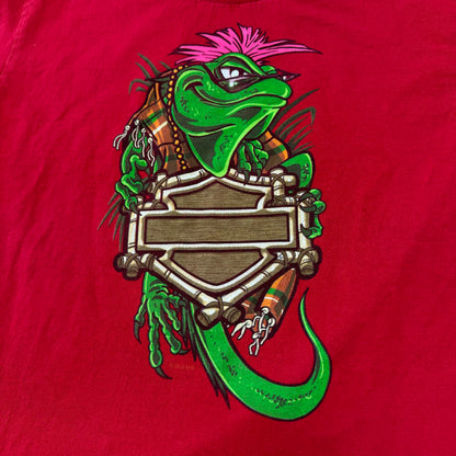 2015 Kids Youth Harley Davidson Lizard Red T-Shirt 10Y 11Y 12Y