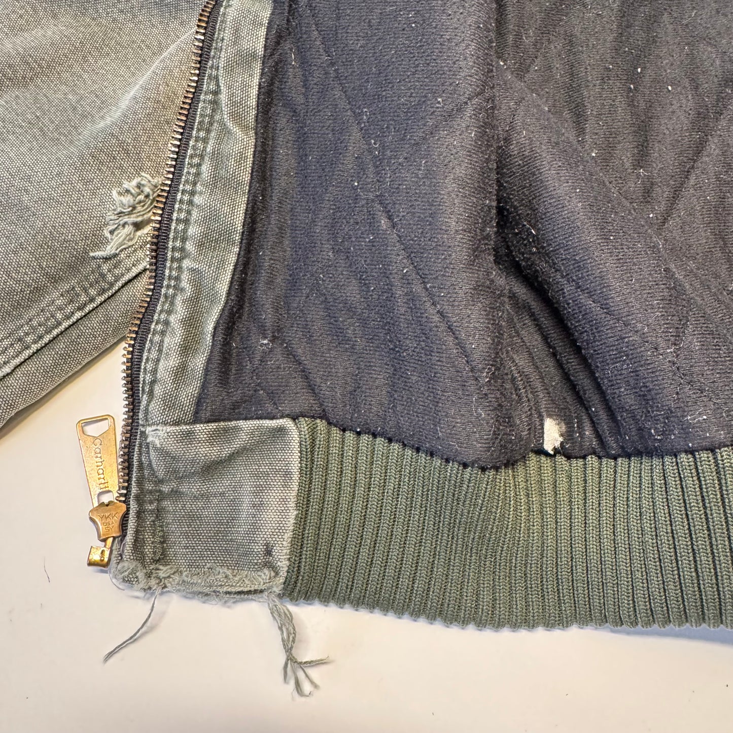 2006 Kids Toddler Vintage Active Dark Green Hooded Carhartt Jacket XS 4Y 5Y