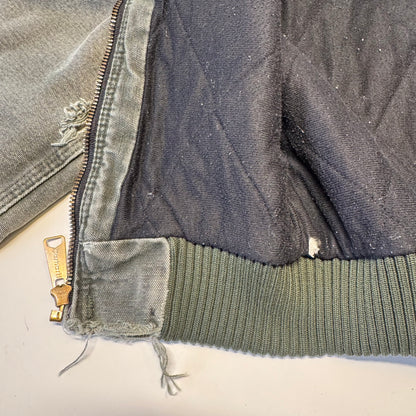 2006 Kids Toddler Vintage Active Dark Green Hooded Carhartt Jacket XS 4Y 5Y