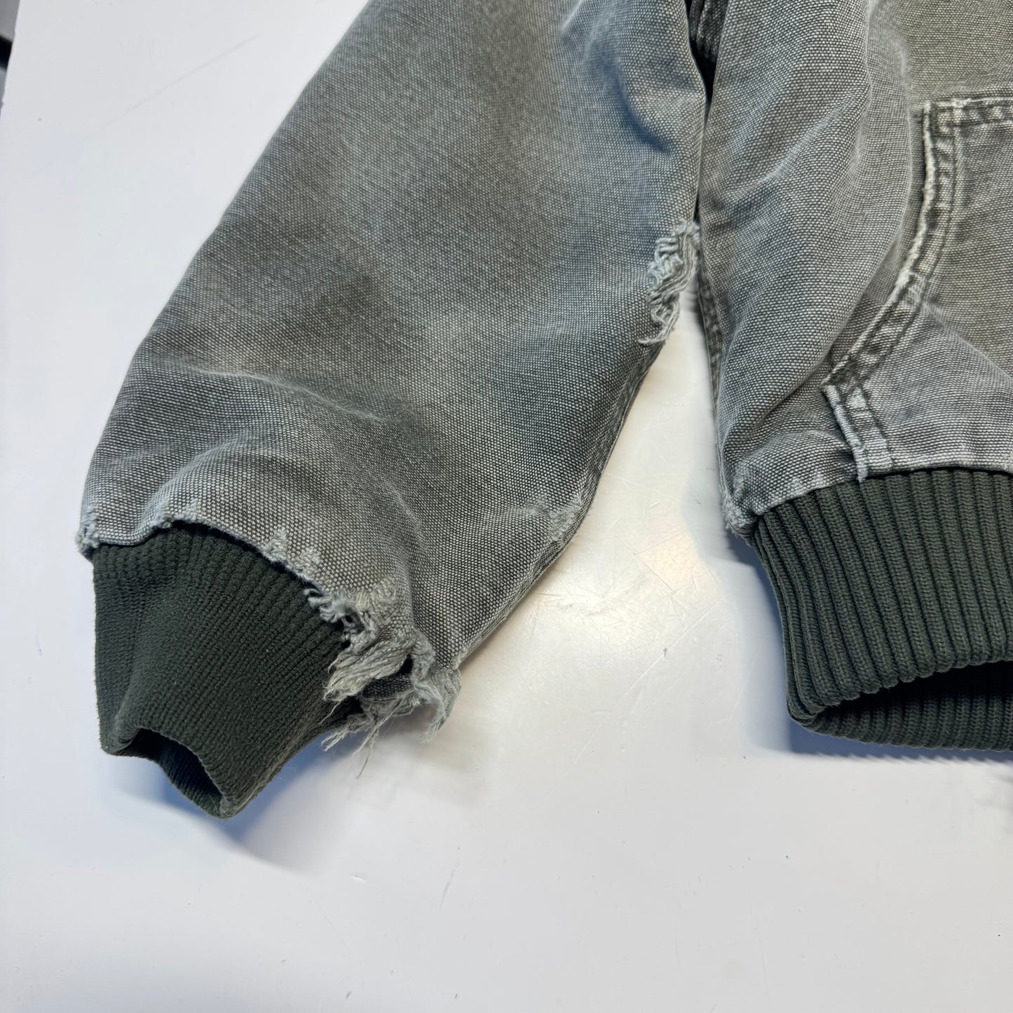 2006 Kids Toddler Vintage Active Dark Green Hooded Carhartt Jacket XS 4Y 5Y