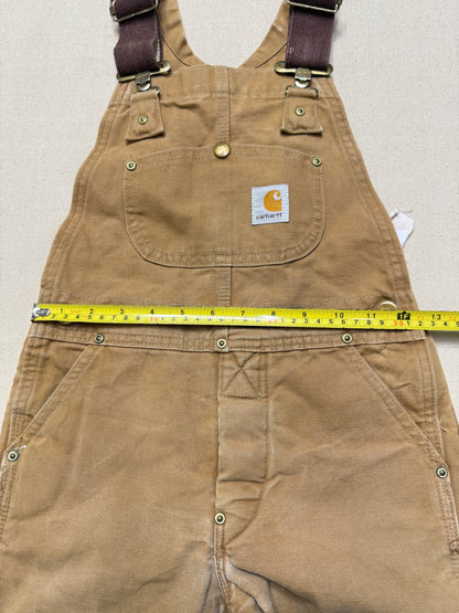 90s 2000 Kids Toddler Vintage Carhartt Duck Canvas Bib Lined Overall / 5y 6y