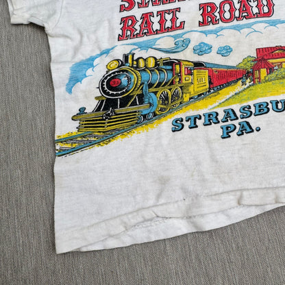 60s Kids Toddler Vintage Strasburg Rail Road PA Souvenir Single Stitch Short Sleeve T-Shirt 2T 3T 4Y