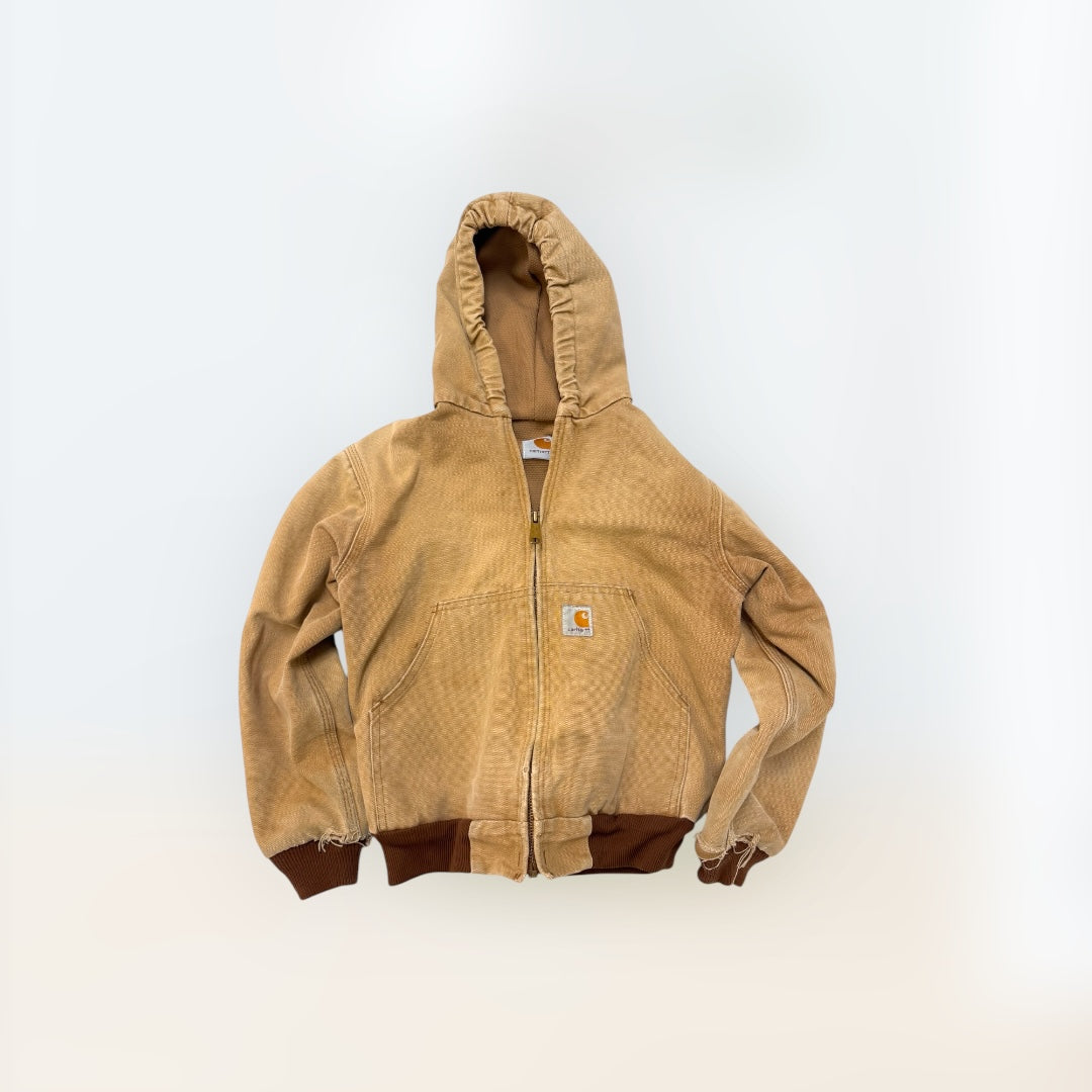 Kids Vintage Light Brown Carhartt Active Mesh Lined Jacket M 9Y 10Y 11Y AS IS