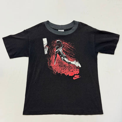 90s Kids Vintage Nike Michael Jordan 23 Jumpman Black Single Stitch Short Sleeve T-Shirt XL 18-20Y Made in USA
