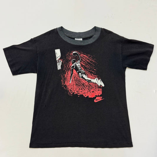 90s Kids Vintage Nike Michael Jordan 23 Jumpman Black Single Stitch Short Sleeve T-Shirt XL 18-20Y Made in USA