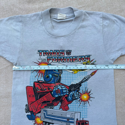 80s Kids Toddler Vintage Transformers Optimus Prime Gray Short Single Stitch T-Shirt 2T 3T