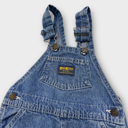 90s Kids Toddler Vintage Oshkosh B’Gosh Vestbak Denim Shortall Made in USA 3T