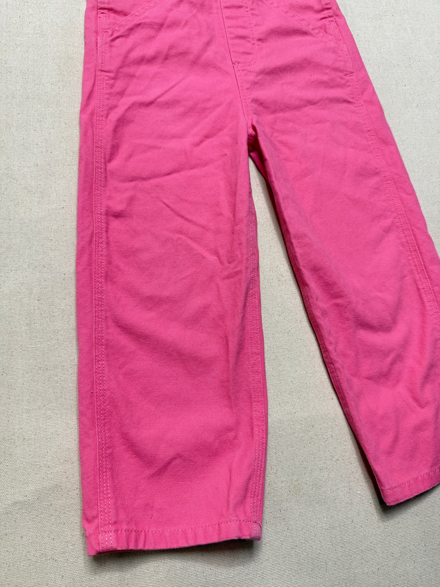 Modern Kids Toddler Carhartt Vivid Pink Bib Cotton Overall / 3T 4T